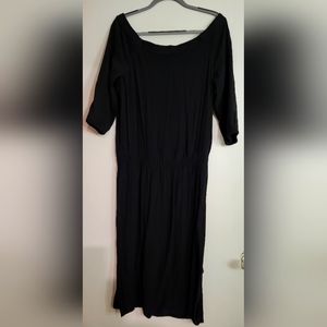 Ann Taylor off the shoulder black dress.